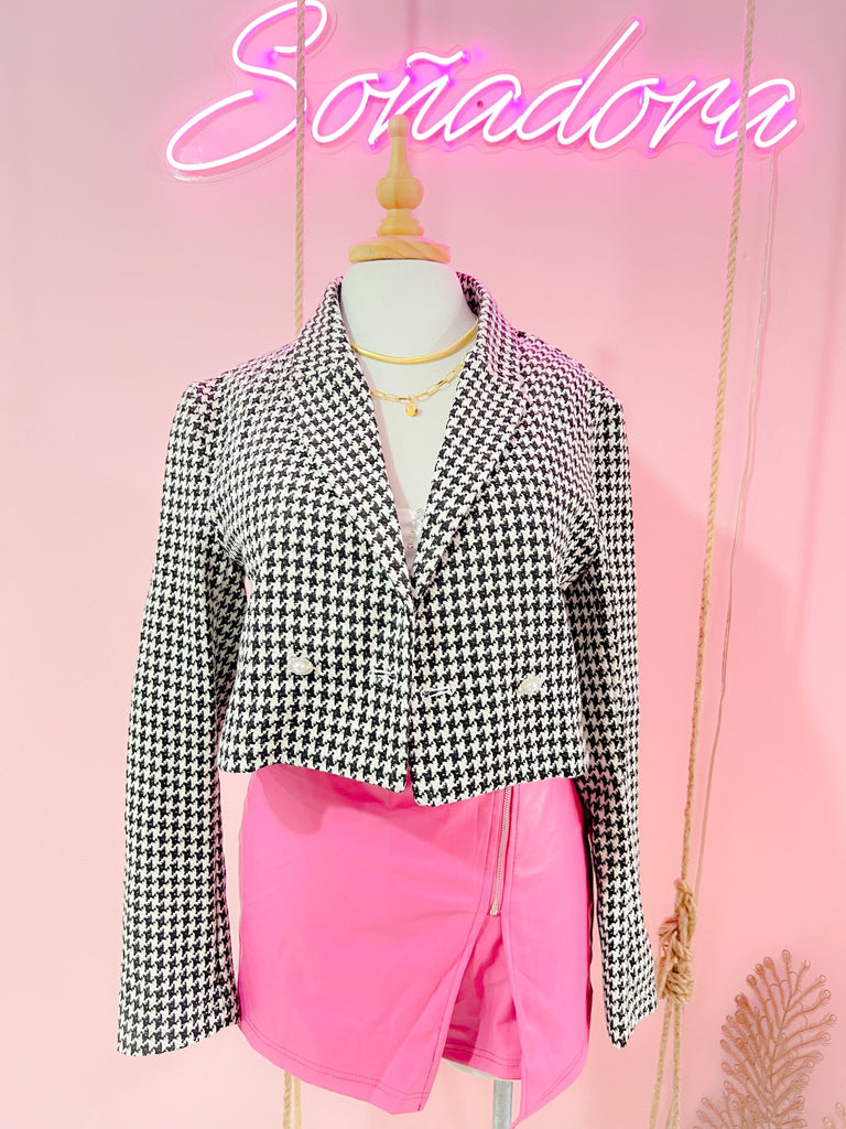 Blazer cuadrille negro