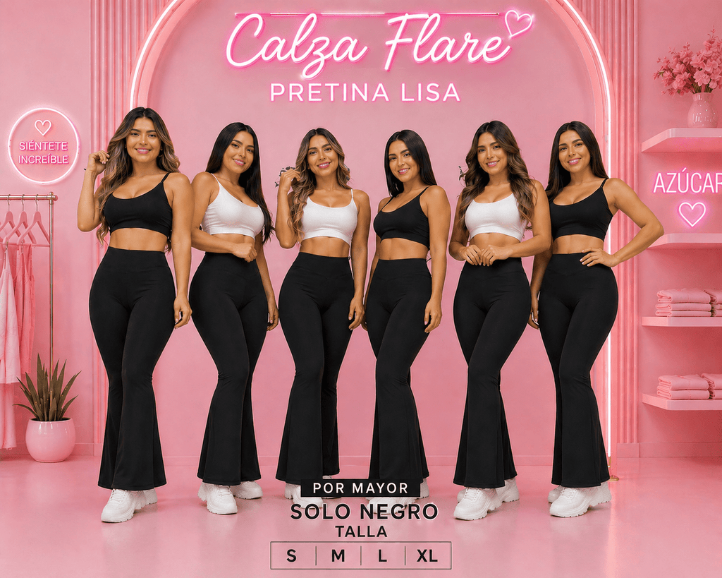Jeans Flare Push Up Acampanado Levanta Cola Corte Colombiano Azul