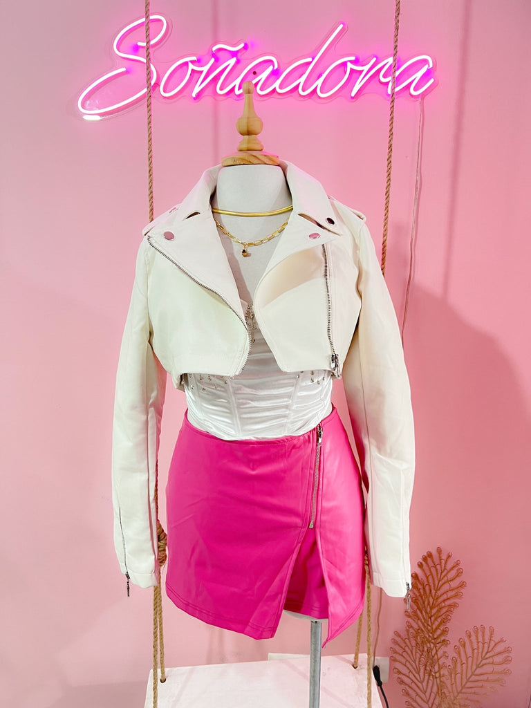 Jacket cuero mini